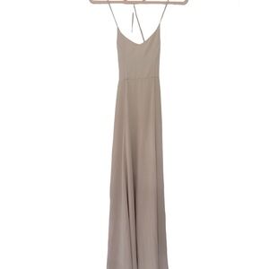 SHOW ME YOUR MUMU Beige Godshaw Goddess Light Taupe Chiffon Gown Size XS